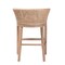 Bali & Pari Papua Modern Bohemian Antique White Washed Rattan and Mahogany Wood Counter Stool 243-13490-ZORO - alternate 2